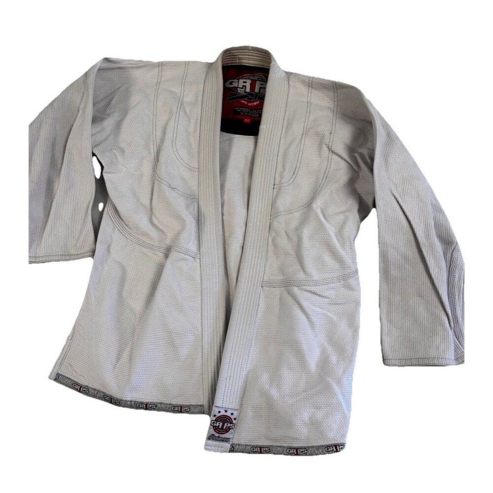 GR1PS BJJ Gi Top A2 White Jiu Jitsu Jacket Training Kimono Adult Mens